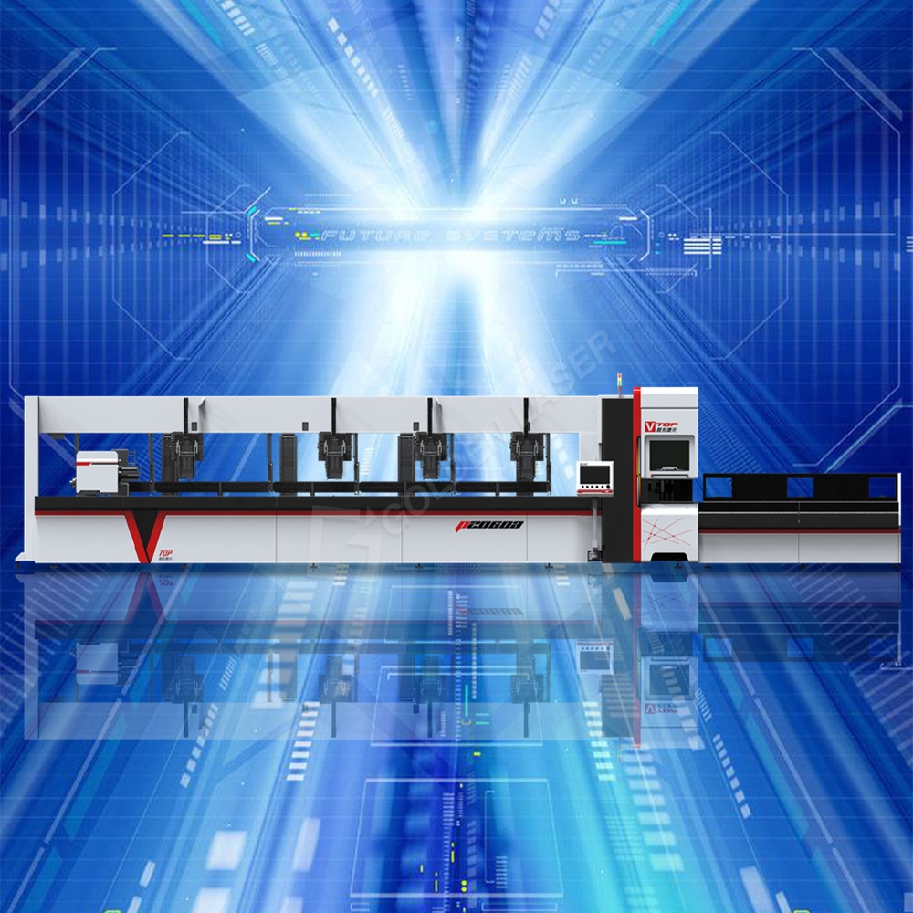 Automatski stroj za rezanje cijevi po sniženoj cijeni -Cnc stroj za lasersko rezanje metalnih cijevi od nehrđajućeg čelika P2060 2000w - Vtop fiber laser