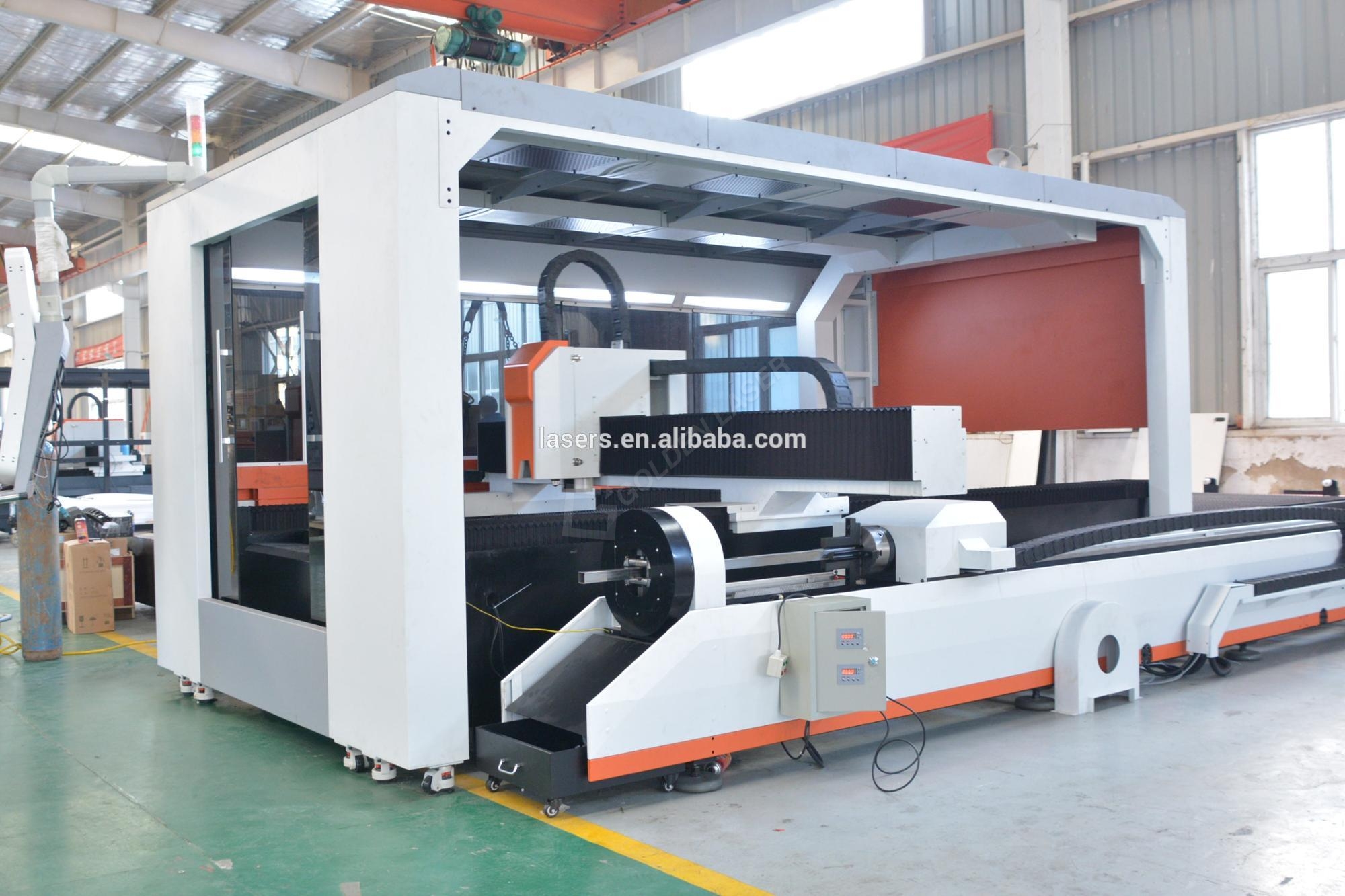 China New Product Plasma Plate Cutting Machine -<br />
 Hot Sale Full Closed Exchange Table Fiber Laser Sheet And Tube Cutting Machine Price - Vtop Fiber Laser