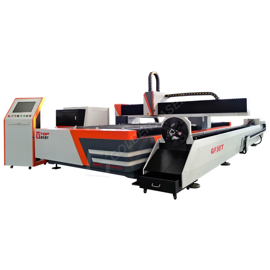 100% Original Factory Tube Cutting Laser Cutting Machine -<br />
 Stainless / Carbon Steel Sheet And Tube Laser Cutter Price - Vtop Fiber Laser