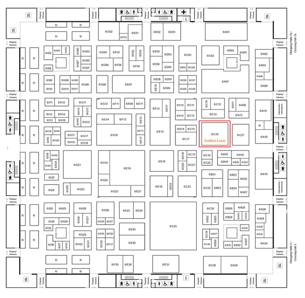 2026 Tube fair Golden Laser Booth Postion