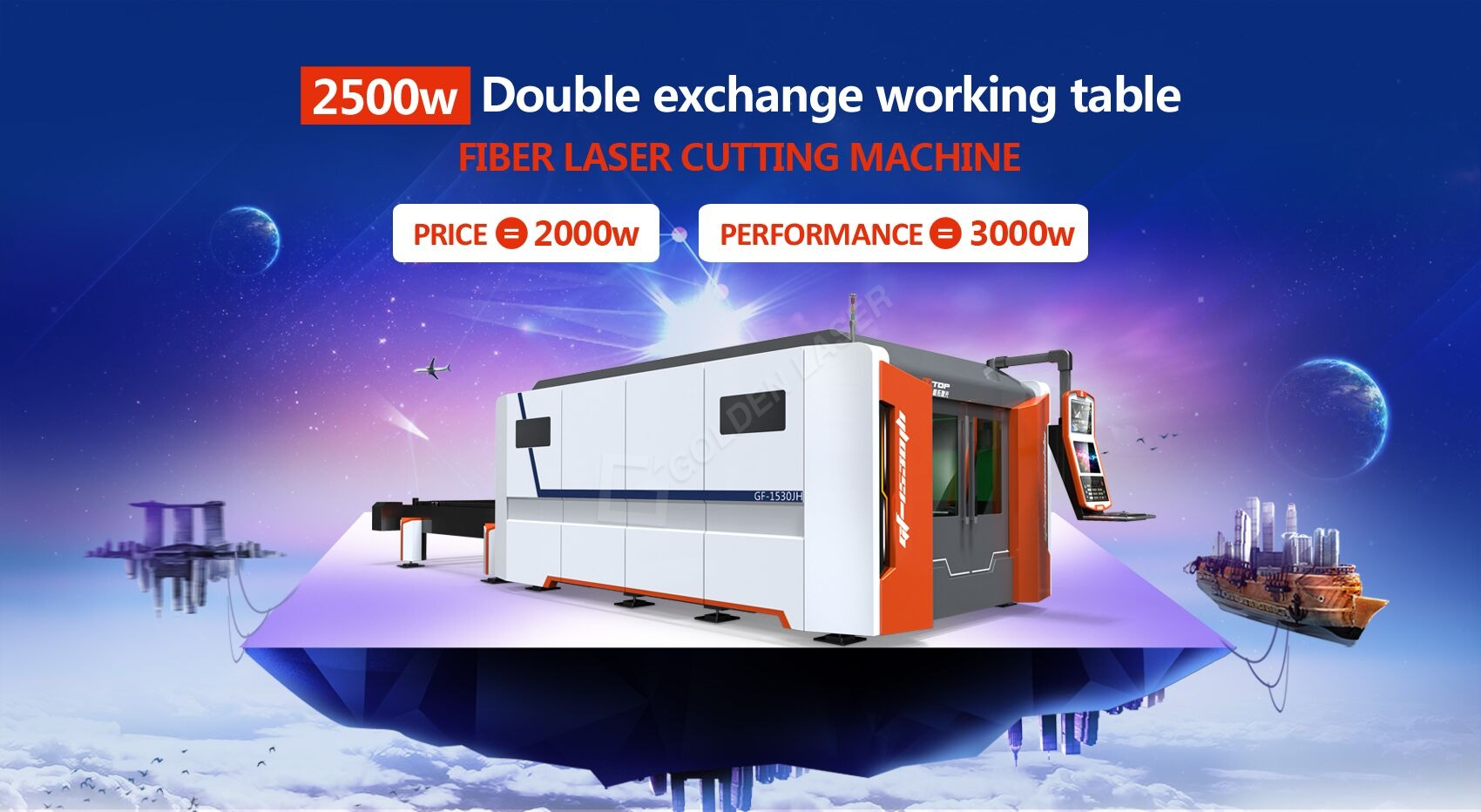 Gearradair laser 2500w
