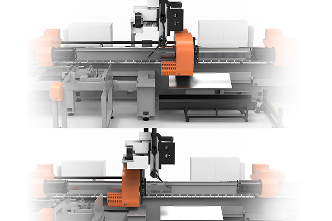 45 degree beaving with moving chuck