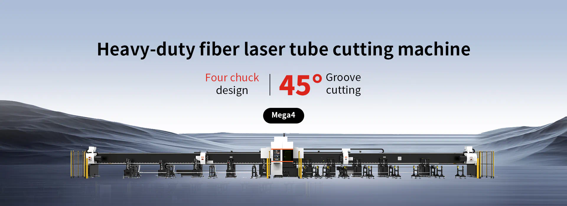 Golden Laser Tube Laser Cutting Machine Mega Series 4 chucks