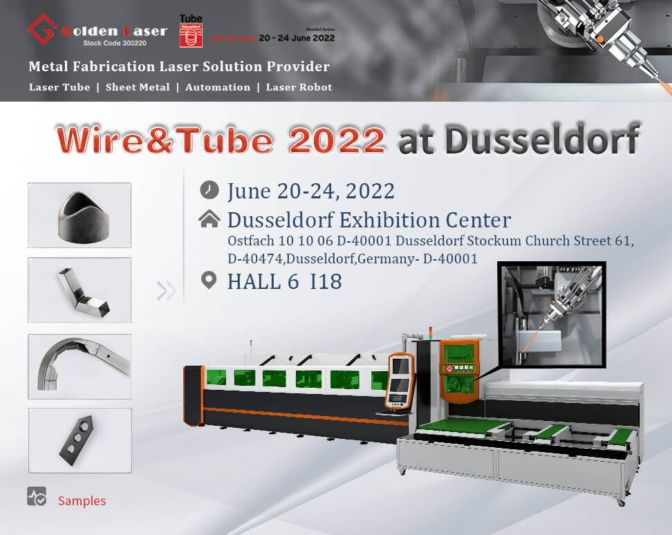 Golden Laser invite Tube and wire Fair 2022 Dusseldorf