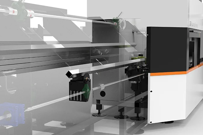 S09 small tube laser cutting machine Floating Idler Support System at the Feeding End