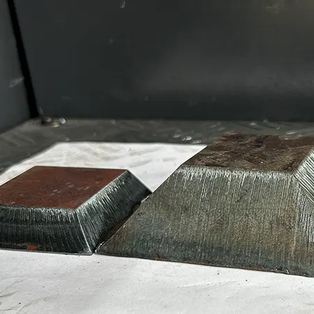 Golden laser Sheet Metal laser groove Sample