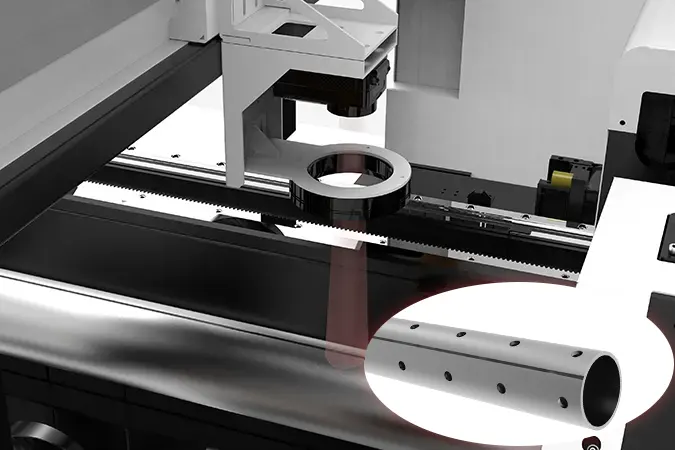 Tube welding line recognized with finished samples