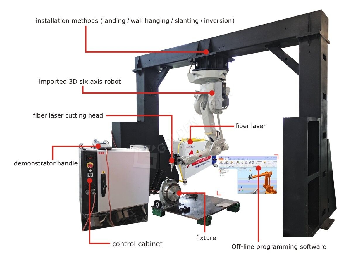 robotic arm 3d laser cutting machine for automotive manufacturing