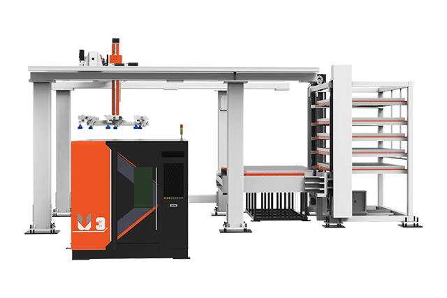 devan pou an lò lazè automatisation machin u3