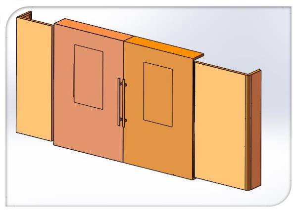 slider door for fiber laser cutting machine