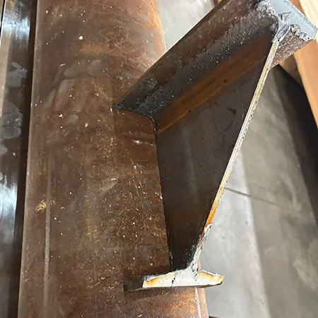 thick-walled tubes welding with I beam